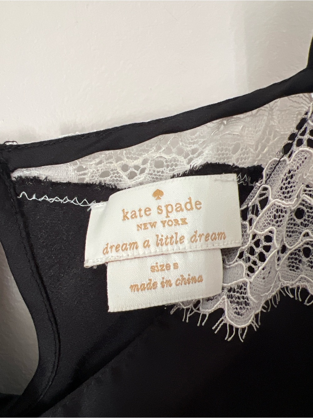 Kate Spade New York Dream a Little Dream Black Satin Lace Sleep Romper Teddy - Picture 6 of 9
